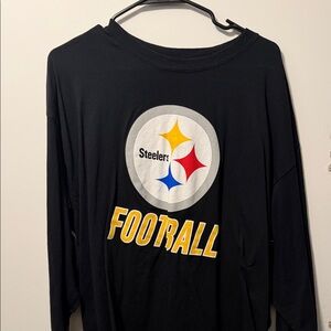 Steelers Football Black Long Sleeve Shirt